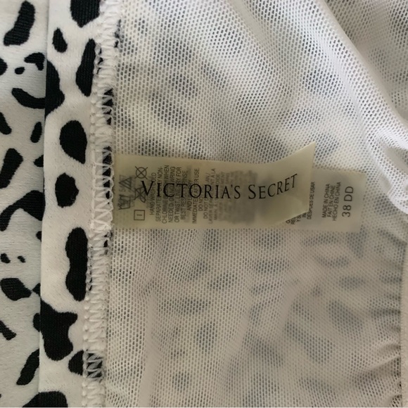 Victoria Secret White & Black Animal Print Tankini Top - Picture 7 of 9